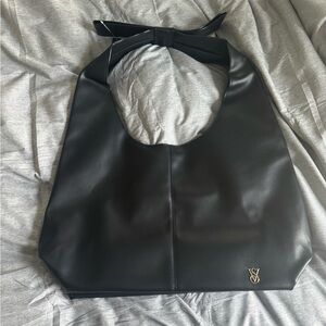Victoria’s Secret Black Leather Tote Bag